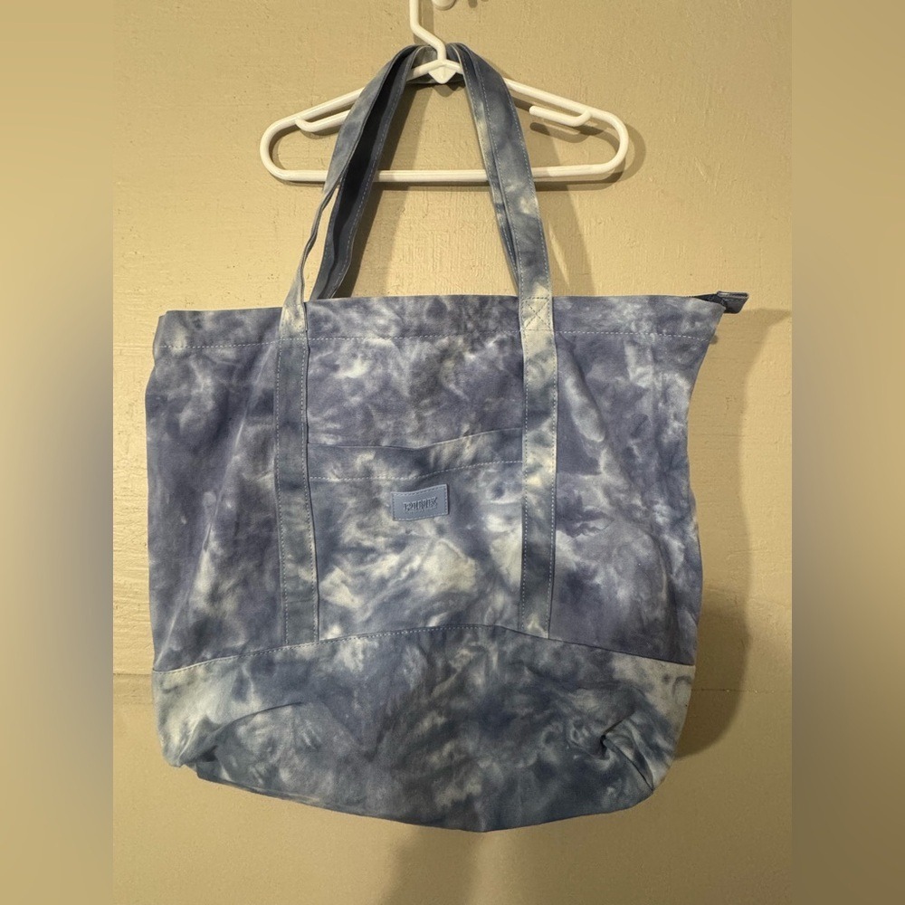 Pink Victoria Secret Tie-Dye Blue Tote Bag